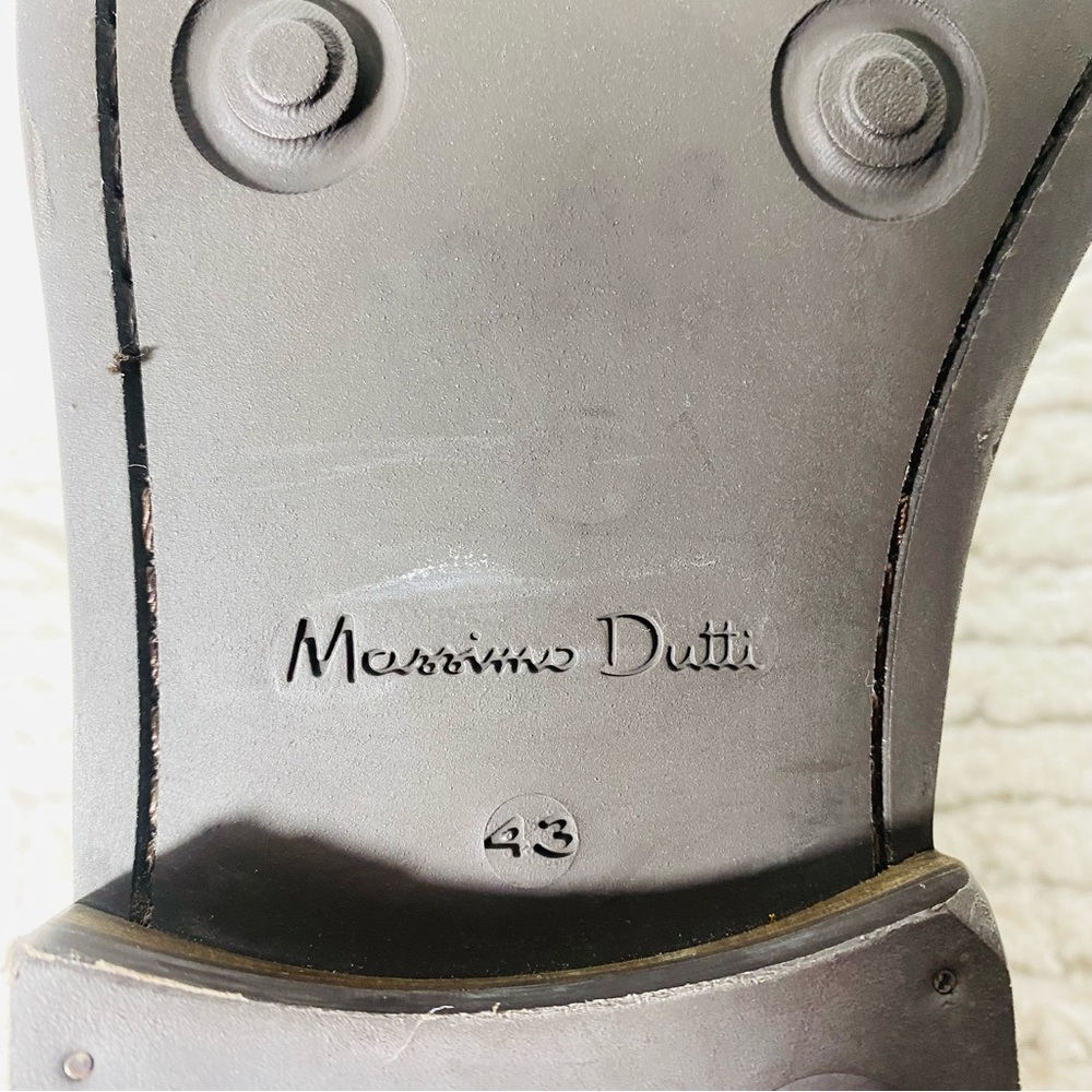 Massimo Dutti Men Suede Oxford Shoes Size 43 Brown Dress Lace Up NWOT - Picture 10 of 11